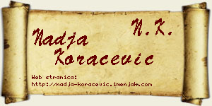 Nadja Koraćević vizit kartica